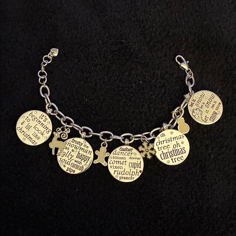 Silver Christmas Charm Bracelet - Picture 4 of 5